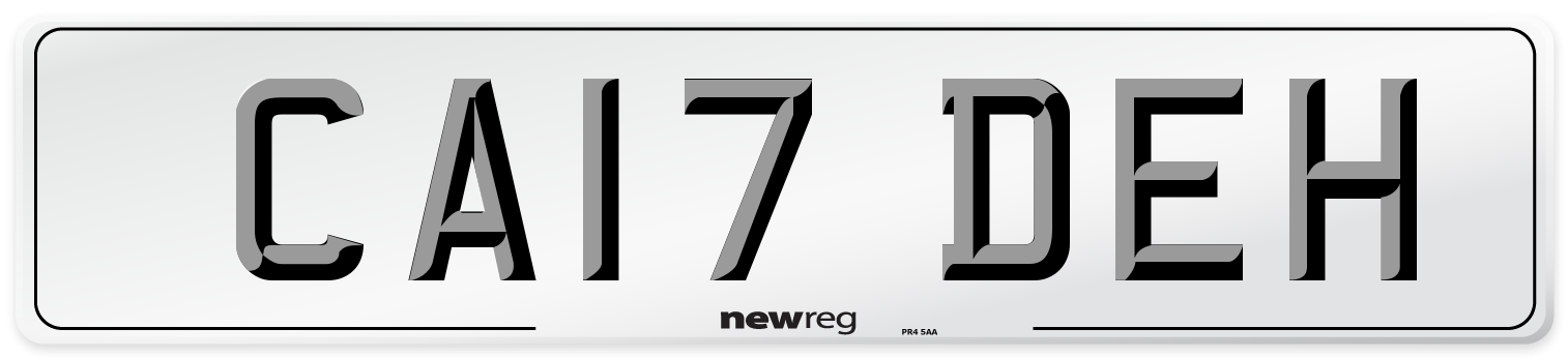 CA17 DEH Number Plate from New Reg